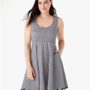 Kate Spade Black and White Gingham Mini Dress